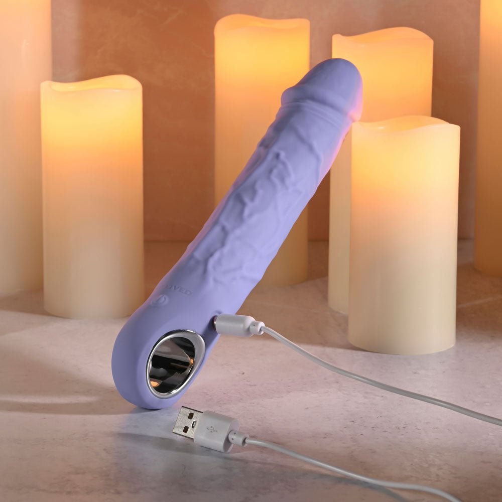 Evolved LARGE PURPLE FANTASY - Purple 21.8 cm USB Rechargeable Vibrator - Silk and Sin