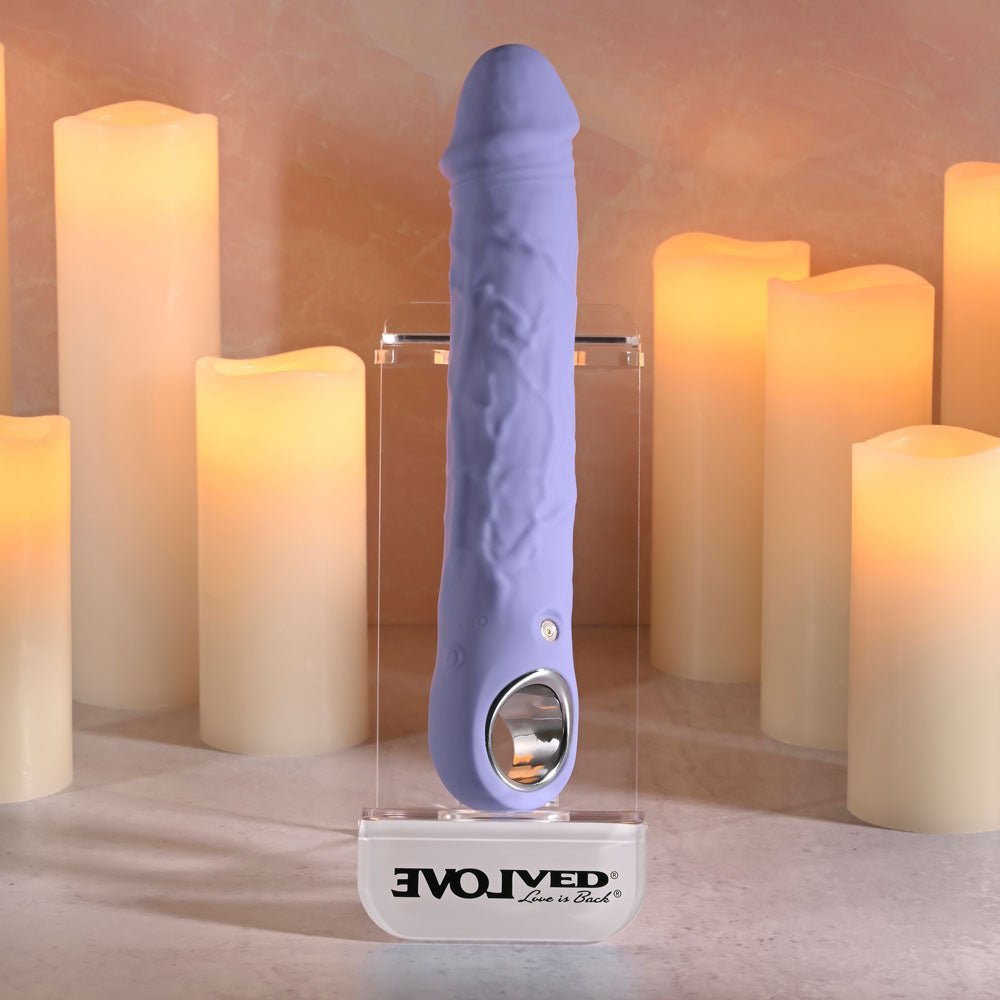 Evolved LARGE PURPLE FANTASY - Purple 21.8 cm USB Rechargeable Vibrator - Silk and Sin