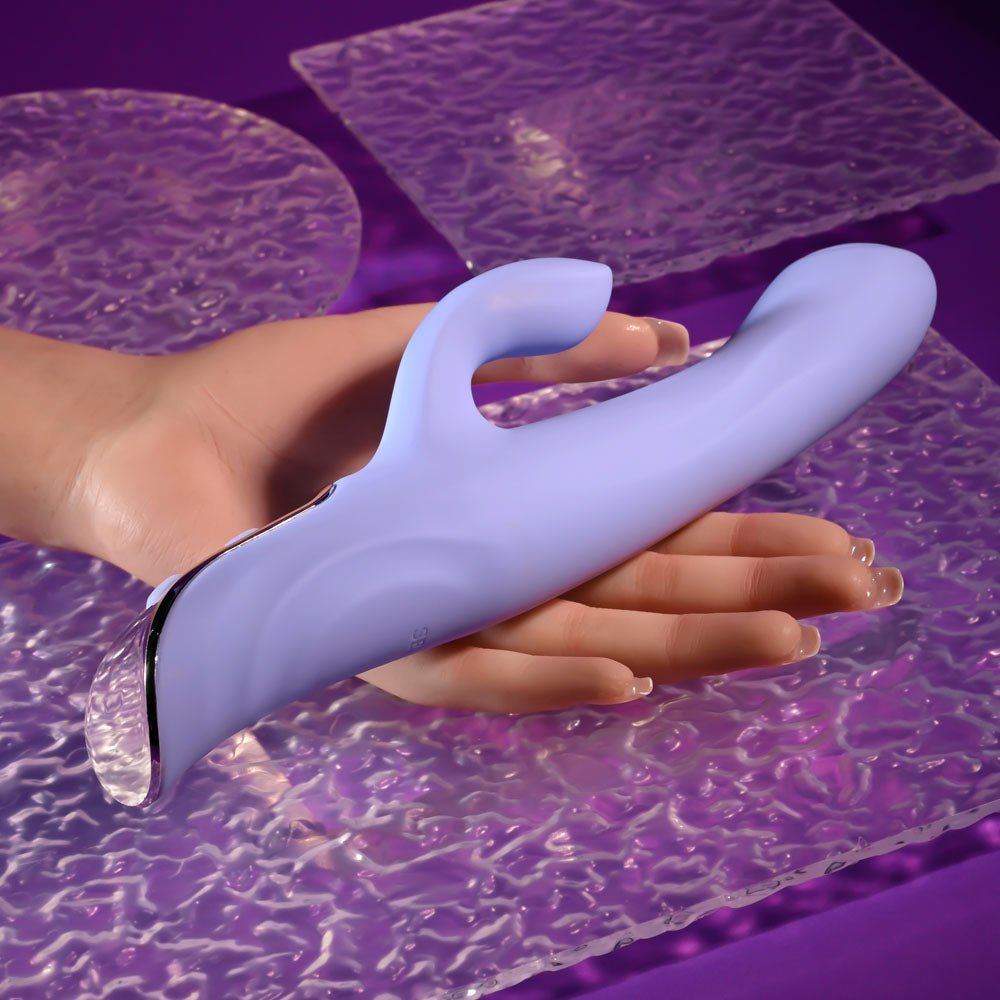 Evolved LAVENDER LOVE - Purple 23.3 cm USB Rechargeable Rabbit Vibrator - silkandsin