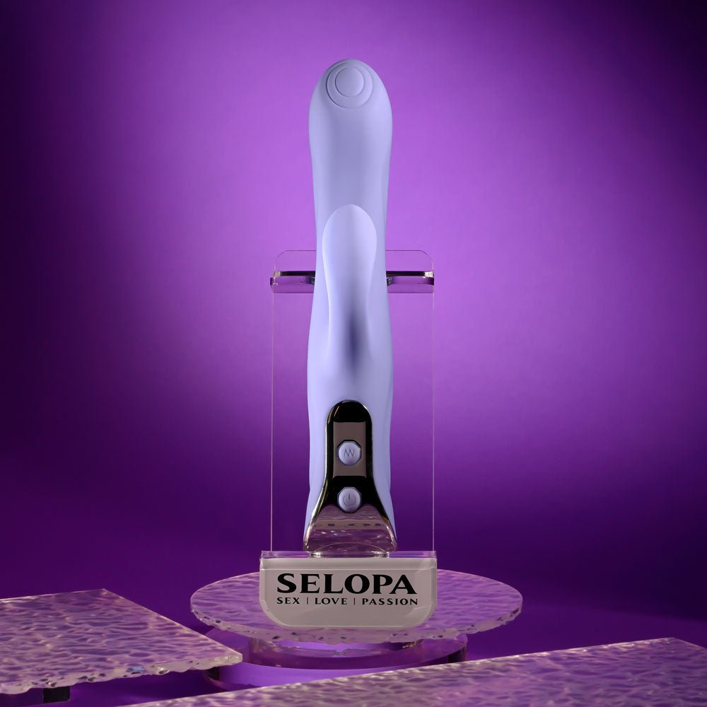 Evolved LAVENDER LOVE - Purple 23.3 cm USB Rechargeable Rabbit Vibrator - silkandsin