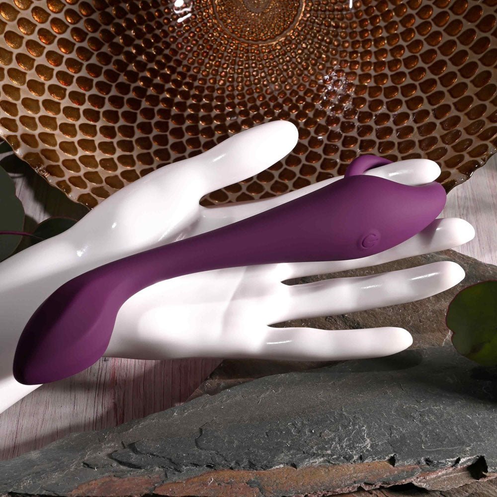 Evolved LOCHNESS G - Purple 19 cm USB Rechargeable Vibrator - Silk and Sin