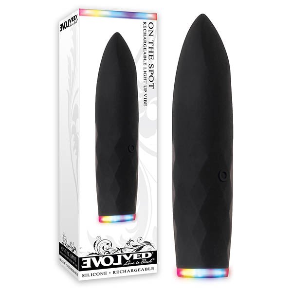 Evolved On The Spot - Black 9.1 cm (3.6'') USB Rechargeable Bullet - Silk and Sin