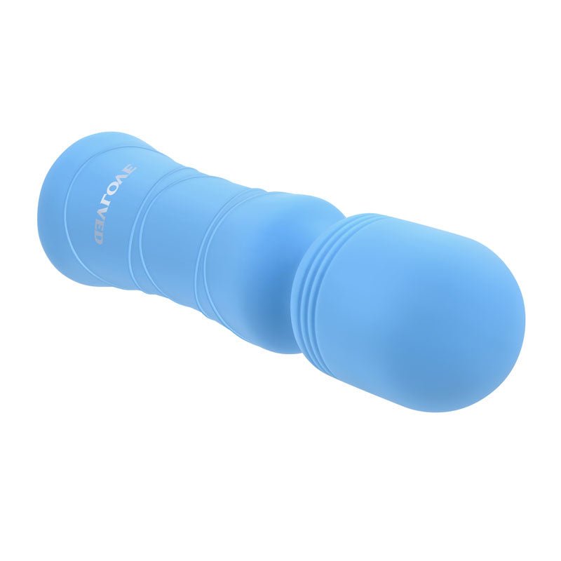 Evolved Out Of The Blue - Blue 10.5 cm USB Rechargeable Mini Massager Wand - Silk and Sin