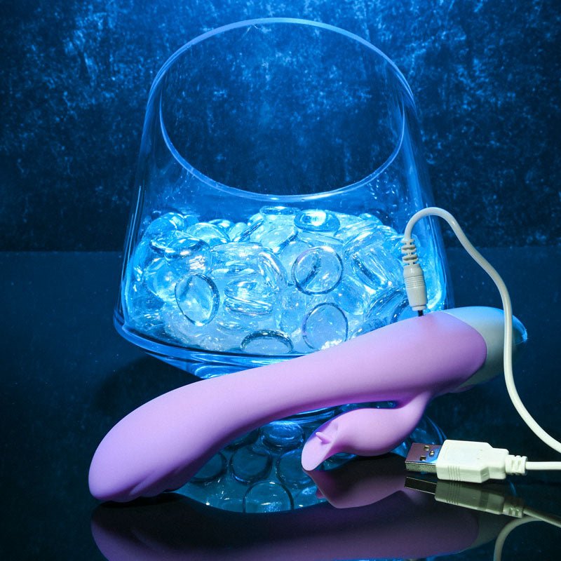Evolved PLEASING PETAL - Lilac 19.7 cm USB Rechargeable Rabbit Vibrator - Silk and Sin