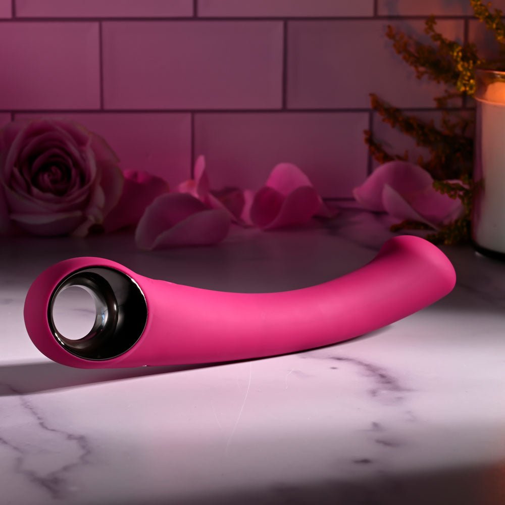 Evolved PLEASURE CURVE - Pink 19 cm USB Rechargeable Vibrator - Silk and Sin