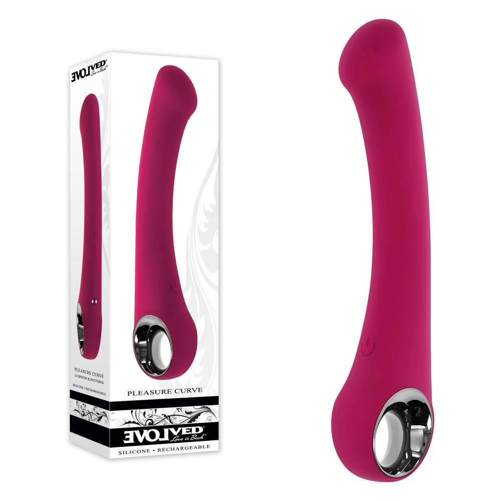 Evolved PLEASURE CURVE - Pink 19 cm USB Rechargeable Vibrator - Silk and Sin
