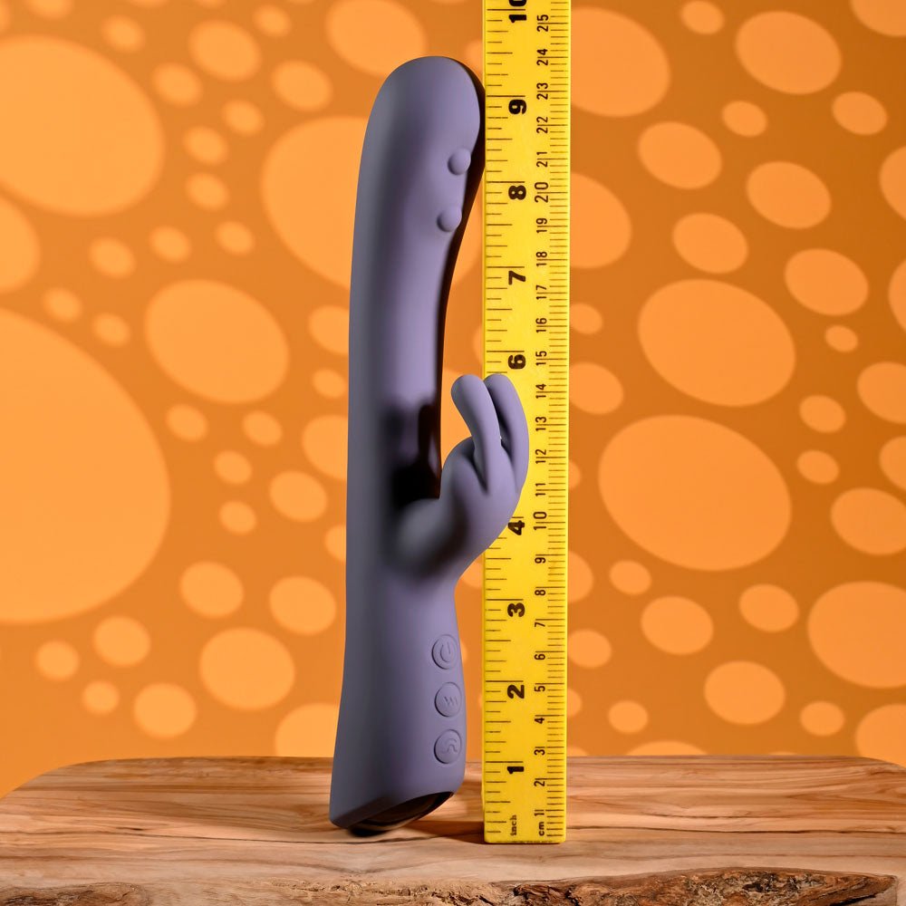 Evolved POPPIN GOOD TIME - Purple 20 cm USB Rechargeable Rabbit Vibrator - silkandsin