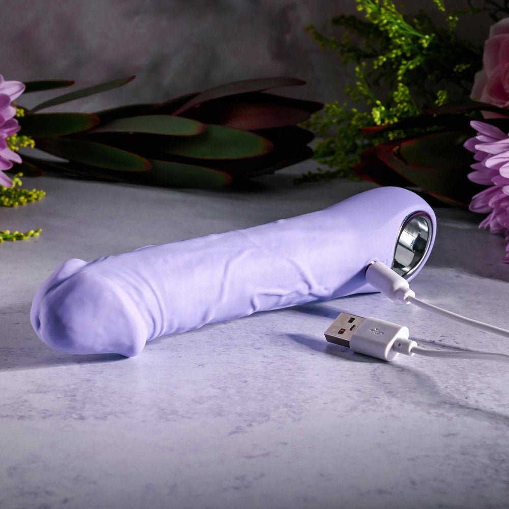 Evolved PURPLE FANTASY - Purple 18.4 cm USB Rechargeable Vibrator - Silk and Sin
