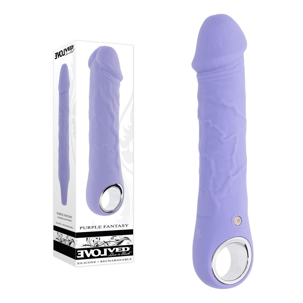 Evolved PURPLE FANTASY - Purple 18.4 cm USB Rechargeable Vibrator - Silk and Sin