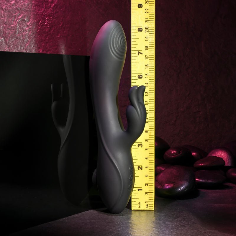 Evolved RABBIT HOLE - Black 21.2 cm USB Rechargeable Rabbit Vibrator - Silk and Sin