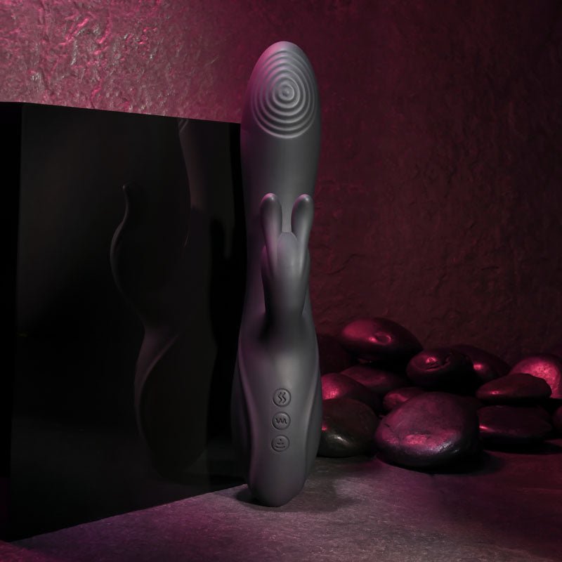Evolved RABBIT HOLE - Black 21.2 cm USB Rechargeable Rabbit Vibrator - Silk and Sin