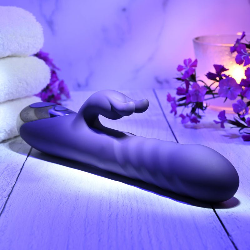 Evolved RASCALLY RABBIT - Purple 22.9 cm USB Rechargeable Rabbit Vibrator - Silk and Sin
