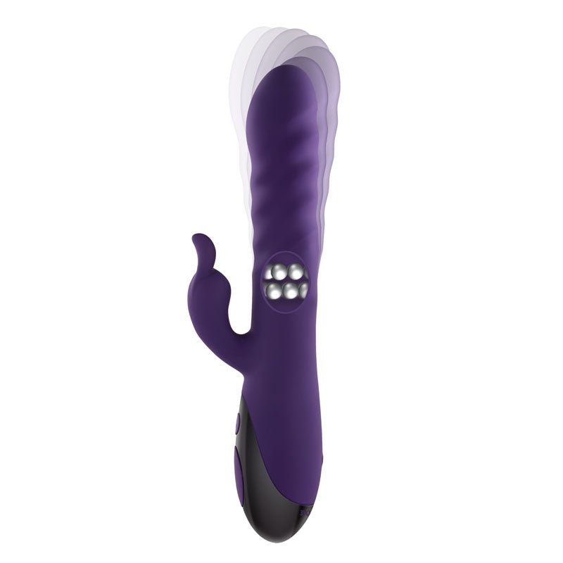 Evolved RASCALLY RABBIT - Purple 22.9 cm USB Rechargeable Rabbit Vibrator - Silk and Sin