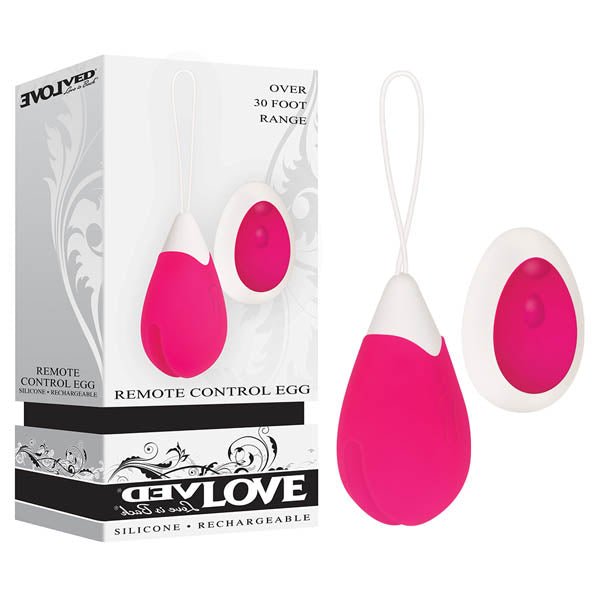 Evolved Remote Control Egg - Pink USB Rechargeable Egg with Wireless Remote Control - Silk and Sin