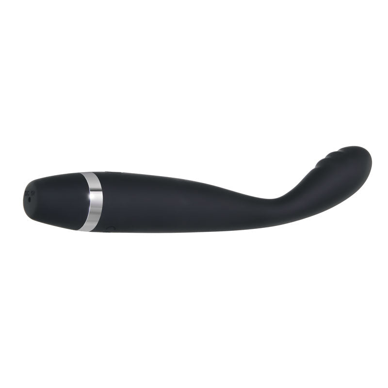 Evolved Skinny G - Black 17.8 cm USB Rechargeable Vibrator - Silk and Sin
