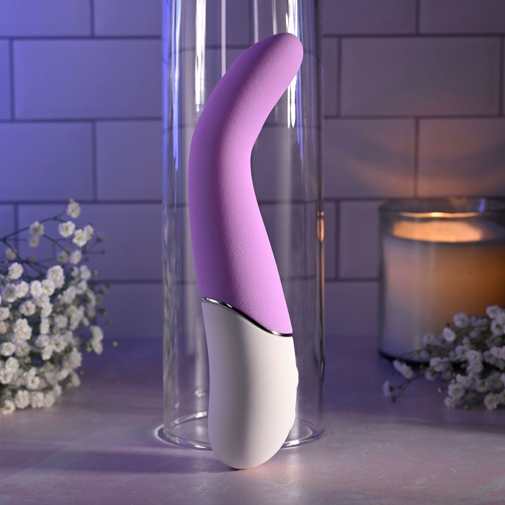 Evolved SLIP OF THE TONGUE - Purple 21.1 cm USB Rechargeable Flicking Tongue Vibrator - Silk and Sin