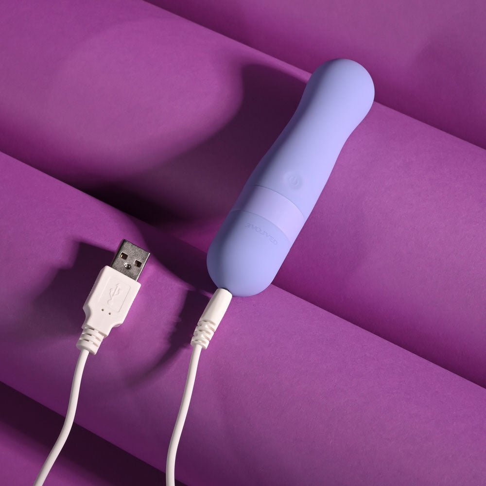 Evolved SQUISHY BULLET - Purple 11 cm USB Rechargeable Bullet - Silk and Sin