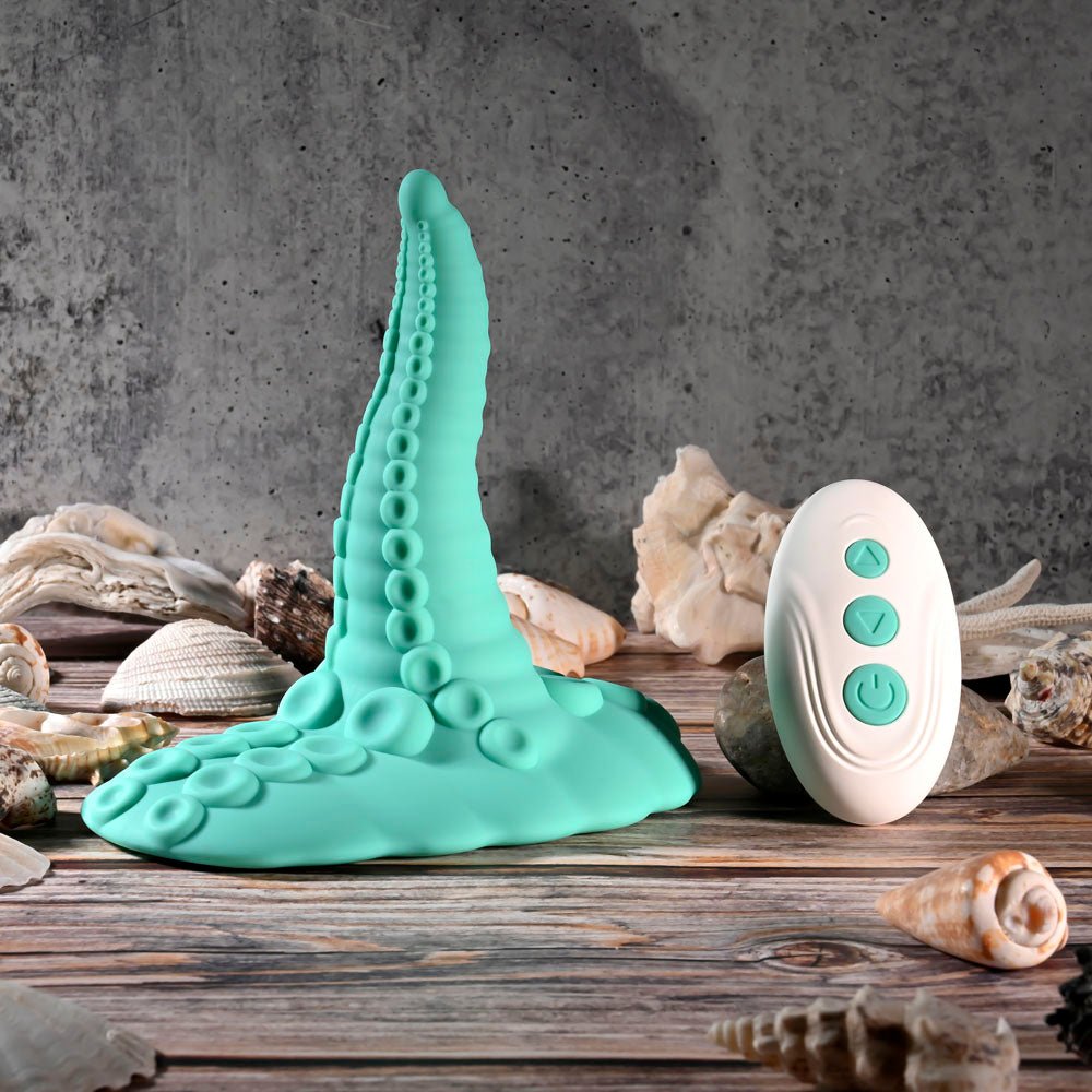 Evolved TENTACLE GRINDER - Green USB Rechargeable Fantasy Grinder Pad with Wireless Remote - Silk and Sin