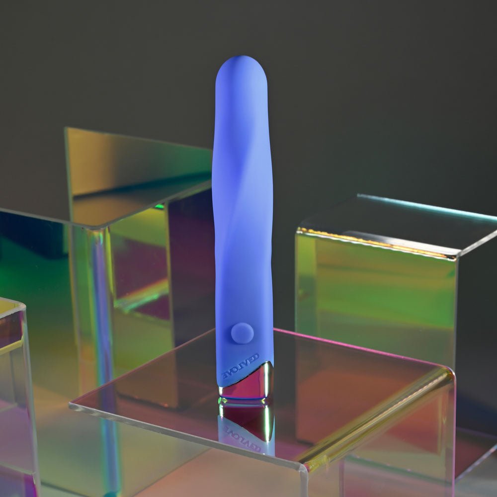Evolved TWISTED TEMPTATION - Blue 12 cm USB Rechargeable Bullet - Silk and Sin