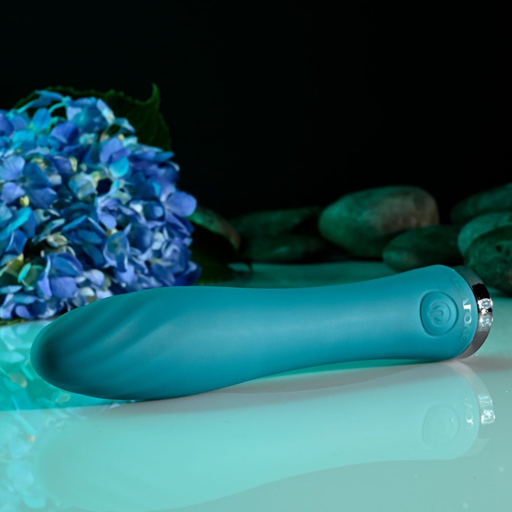 Evolved ULTRA WAVE - Blue 13 cm USB Rechargeable Mini Vibrator - Silk and Sin