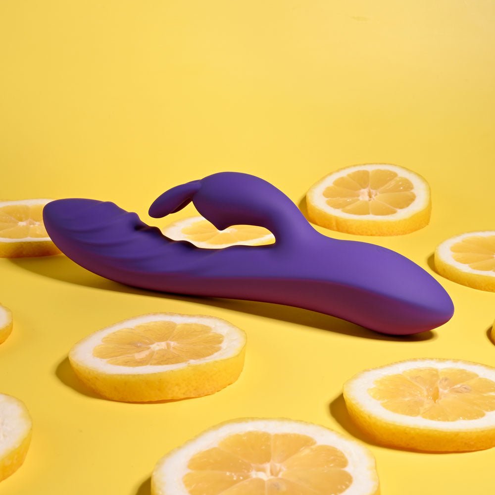 Evolved WAVY RABBIT - Purple 20.6 cm USB Rechargeable Rabbit Vibrator - Silk and Sin