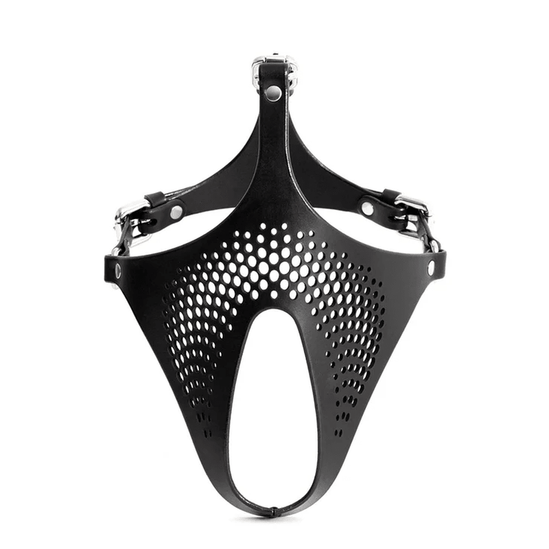 Ex Machina Genuine Leather Mask Black - Silk and Sin