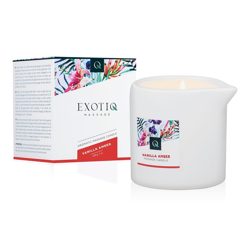 Exotiq Massage Candle Vanilla Amber 200g - Silk and Sin