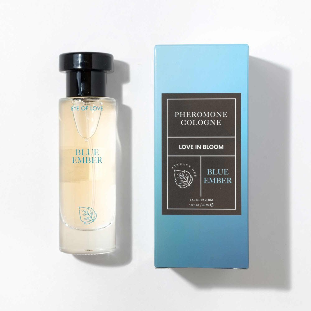 Eye Of Love Love In Bloom Blue Ember Pheromone Cologne - 30ml - Citrus & Cedar Scented Pheromone Cologne for Men to attract Women - 30 ml Spray - Silk and Sin