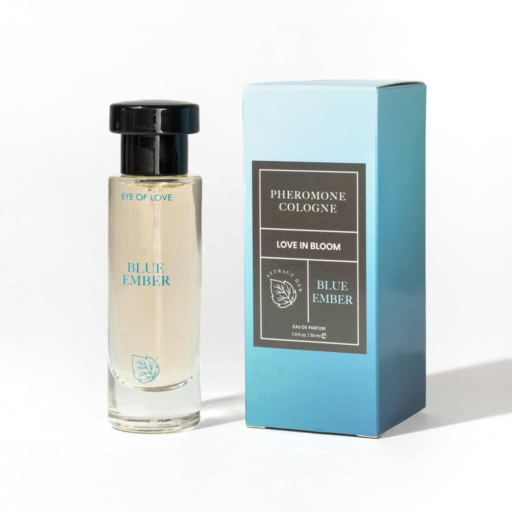 Eye Of Love Love In Bloom Blue Ember Pheromone Cologne - 30ml - Citrus & Cedar Scented Pheromone Cologne for Men to attract Women - 30 ml Spray - Silk and Sin