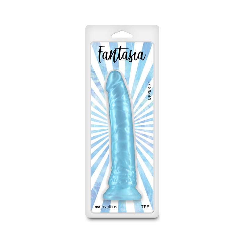 Fantasia - Upper 7'' - Turquoise - Pearlescent Blue 20.5 cm Dildo - Silk and Sin