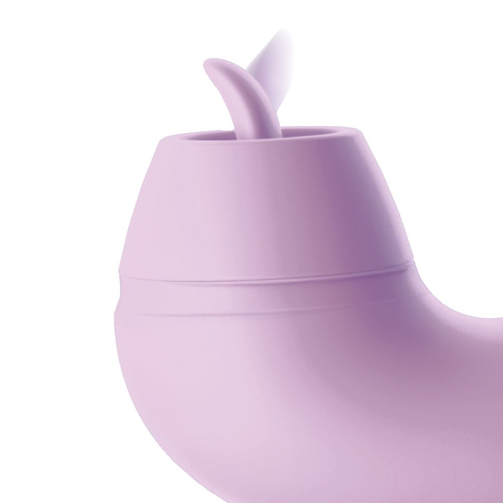 Fantasy For Her G-Touch Pulse Pro - Purple - Purple 23.4 cm USB Rechargeable Rabbit Vibrator with Flicking Shaft and Tip - Silk and Sin