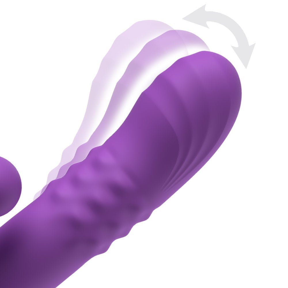 Fantasy For Her Harmoni Pro - Purple - Purple 17.8 cm USB Rechargeable Throbbing Vibrator - Silk and Sin