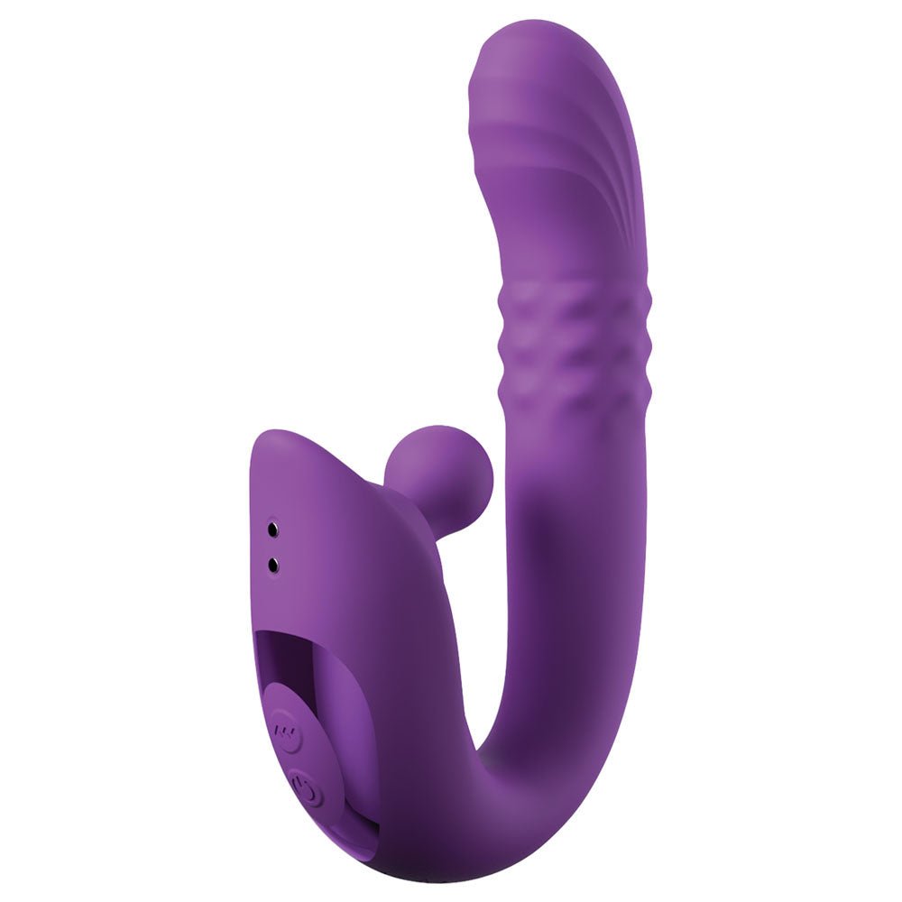 Fantasy For Her Harmoni Pro - Purple - Purple 17.8 cm USB Rechargeable Throbbing Vibrator - Silk and Sin