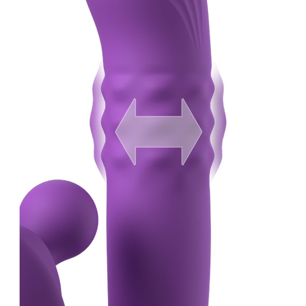 Fantasy For Her Harmoni Pro - Purple - Purple 17.8 cm USB Rechargeable Throbbing Vibrator - Silk and Sin