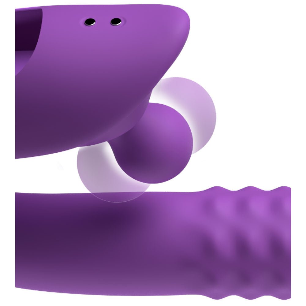 Fantasy For Her Harmoni Pro - Purple - Purple 17.8 cm USB Rechargeable Throbbing Vibrator - Silk and Sin