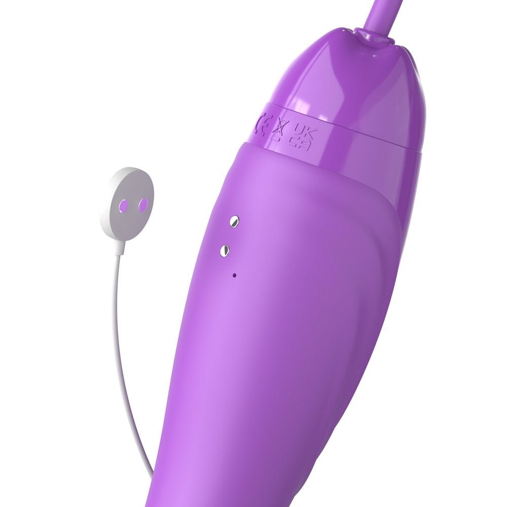 Fantasy For Her Her Ultimate Pleasure Max - Purple USB Rechargeable Vibrator with Flicking Stimulator - silkandsin