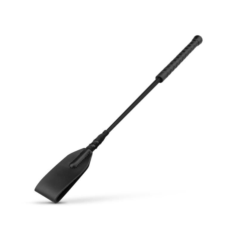 Faux Leather Crop Whip Black - Silk and Sin