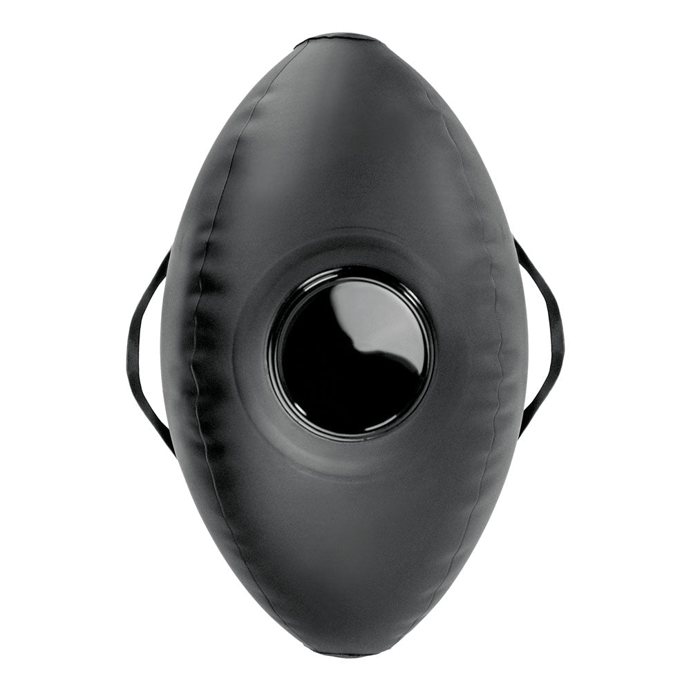 Fetish Fantasy Series Body Dock Inflatable Love Ball - Black Inflatable Cushion with Black 15.2 cm Dildo - silkandsin