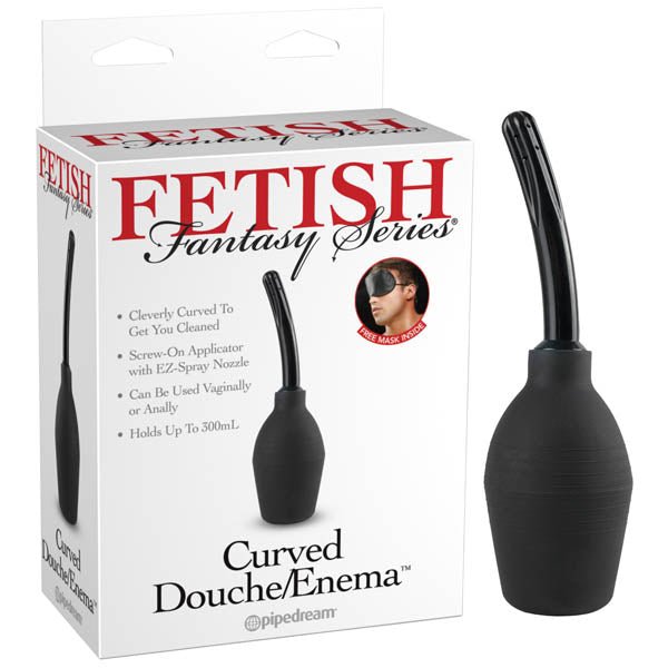 Fetish Fantasy Series Curved Douche/Enema - Black Douche/Enema - silkandsin