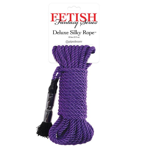 Fetish Fantasy Series Deluxe Silky Rope - Purple Bondage Rope - 9.75 m Length - silkandsin