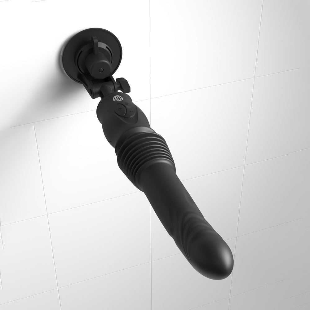 FFS Ultimate Silicone Thruster - Black - Black USB Rechargeable Thrusting Vibrator - silkandsin