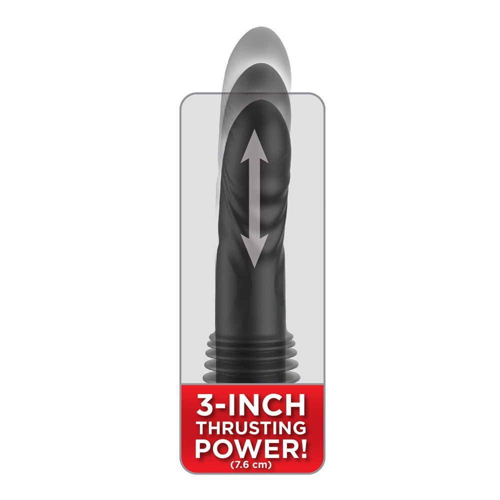 FFS Ultimate Silicone Thruster - Black - Black USB Rechargeable Thrusting Vibrator - silkandsin