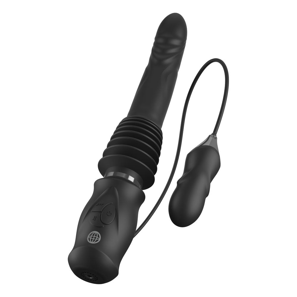 FFS Ultimate Silicone Thruster - Black - Black USB Rechargeable Thrusting Vibrator - silkandsin