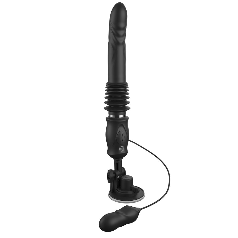 FFS Ultimate Silicone Thruster - Black - Black USB Rechargeable Thrusting Vibrator - silkandsin
