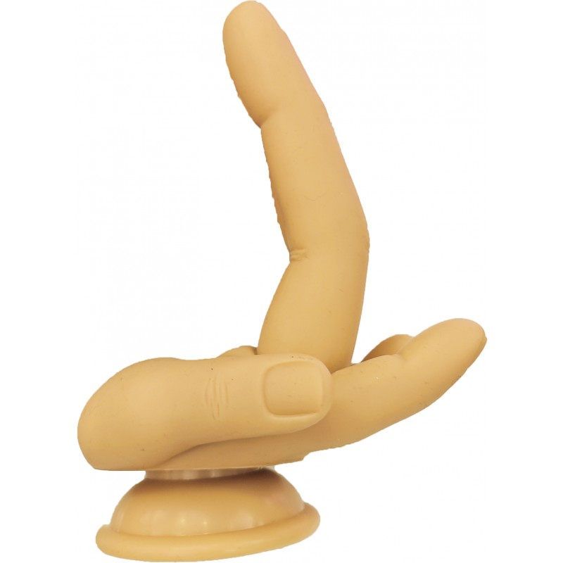 Finger Fest Dildo Double Up Flesh - Silk and Sin