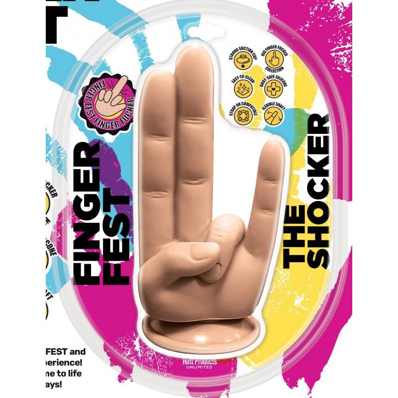 Finger Fest Dildo The Shocker Flesh - Silk and Sin