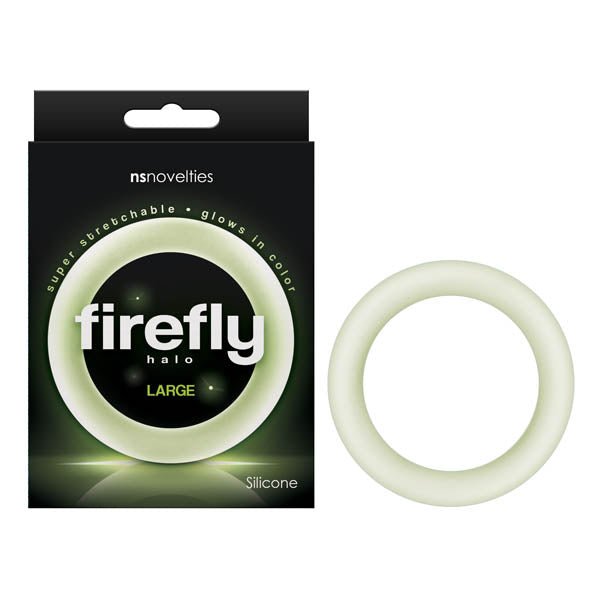 Firefly Halo - Glow In Dark Clear Large 60 mm Cock Ring - Silk and Sin