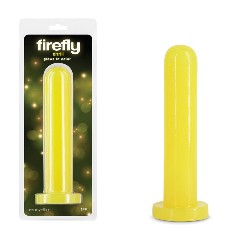 Firefly - Thrill - Yellow - Large - Glow in Dark Yellow 19.3 cm Large Dildo - Silk and Sin