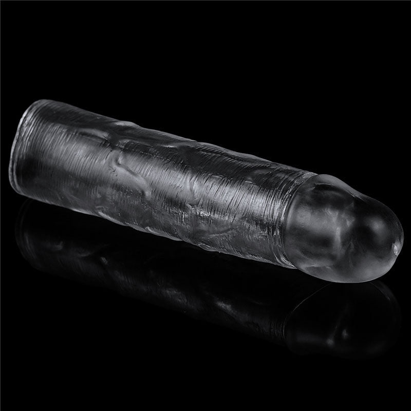 Flawless Clear Penis Sleeve 1'' - Clear 2.5 cm Penis Extender Sleeve - Silk and Sin