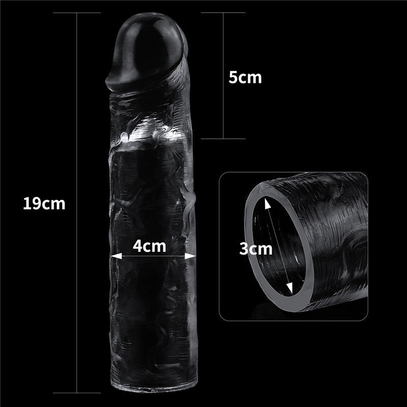 Flawless Clear Penis Sleeve 2'' - Clear 5 cm Penis Extender Sleeve - Silk and Sin
